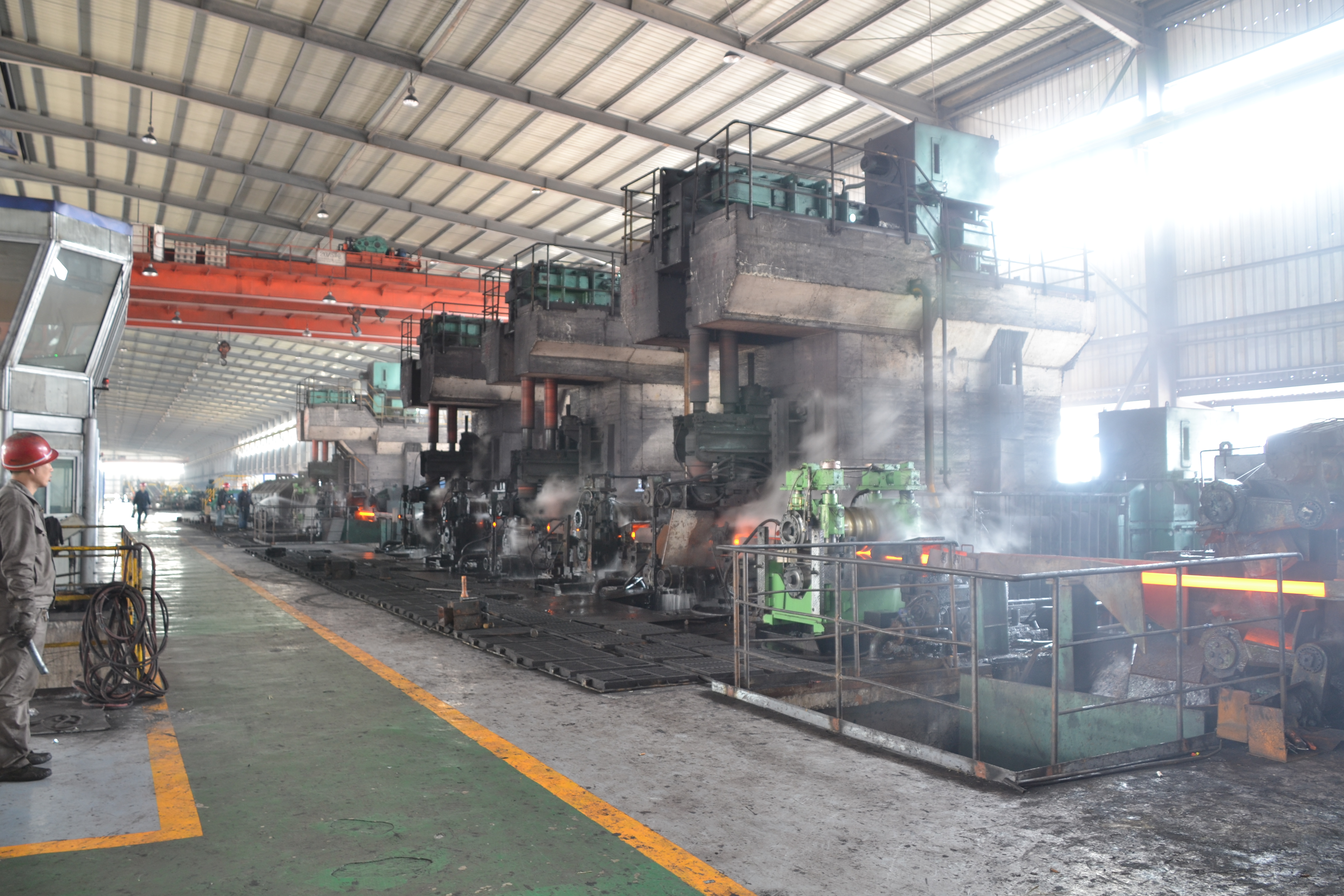 Section steel hot rolling mill production line